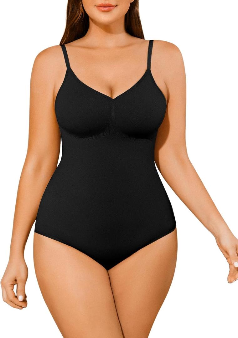 Shapewear Tummy Control BodySuit Seamless Body Shaper Butt Lift Full Body Suit, size: M/L