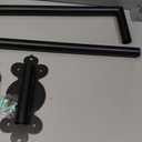 Swing Arm Curtain Rod for Front Door & Window Panels - Black, 35IN
