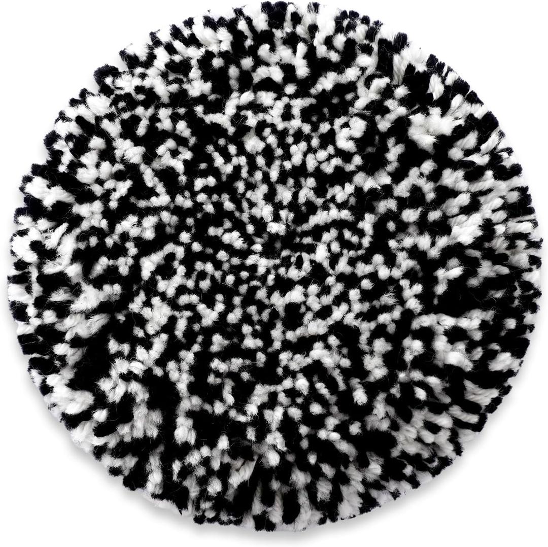 7 Inch Twisted Wool Buffing Pad for Rotary Polisher, Heavy Cutting Polishing Pad for Car Detailing, Fast Oxidation & Scratch Removal, Low Heat Wool Polishing Pads