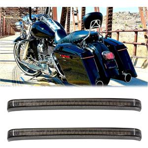 JMTBNO Motorcycle Saddlebag Tail Lights LED Rear Sequential LED Running Brake Light Turn Signals Compatible with 2014-2023 Harley Touring Road King Road Gilde Street Gilde Electra Glide,Smoke Lens