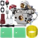 PP338PT Carburetor Compatible with Poulan Pro PP338PT PP133 PP333 PP033 String Trimmer Replace 545189502 545008042 Zama C1M-W44