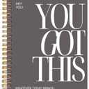 Yhtrg You Got This Inspirational Notebooks Journal, Grey Motivational Spiral Journal Notebook for Women, Grey Motivational Positive Notebooks for Office School Supplies, 5.5x8.3 Inch