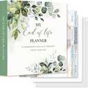 Lanpn End of Life Binder - 8.5x11, Final Wishes & Estate Document Folder with 8 Dividers & 10 Letter Size Binder Pockets, Death Planner Organizer, Before Death Life Plan When I Die Journal Book