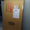 TRAHOME Irregular Asymmetrical Wall Mirror, 48" x 24" Flannel Wrapped Wooden Frame Frame Mirror for Living Room Bathroom Entryway, Hanging or Leaning Against Wall(Orange)