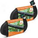 AIODE Flat Soaker Hose 100FT(50FT 2Pack) for Garden Beds Drip Hose Heavy Duty Save 80% Water for Vegetable Tree (100FT)