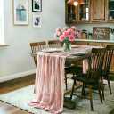 LINXTAR Dusty Pink Cheesecloth Table Runner 10 Pack 120 Inches 10Ft Gauze Summer Boho Table Runner for Wedding Tea Party Baby Shower Bridal Birthday Home Decoration