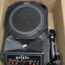 Karaoke Machine with 2 Wireless Microphones, Rolling Wheels, and Trolley 8800mAh Portable Bluetooth Speaker, PA System with Lights, Adjustable Bass/Treble/Echo for Parties, Indoor and Outdoor Use