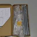 Auledio Adjustable Over The Door Triple Towel Rack with Hooks, Silver