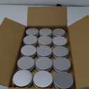 2oz Aluminum Empty Storage Screw-top Tin Jars with Lids, 75PCS Round Candle Cans, Refillable Cosmetic Containers for Lip Balm, Shea Butter, Salves, Silver