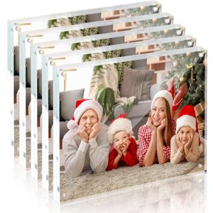 SYNTRIFIC Acrylic Frames 8x10,5 Pack 10+10mm Thickness Frame Acrylic,Freestanding Double Sided Magnetic Frame Lucite Frame Transparent Gift for Desktop Display
