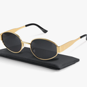 livho 2025 Trendy Oval Sunglasses - Stylish Polarized Shades for Everyday - Retro Metal Frames