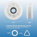 UPGRADED 4392067 Dryer Repair Kit with W10837240 Idler Pulley - Replaces Whirlpool Cabrio Duet Maytag Bravos XL Kenmore Elite, Includes WPW10314173 & 661570V & 279640 - AMI PARTS
