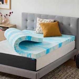 Mattress Toppers Memory Foam Cooling Gel Infused for Enhanced Comfort, CertiPUR-US Certified Breathable Bed Topper Pad with Support for Sleeper Sofa Couch RV Camper, Twin, 3 Inch