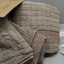 Levtex Home Mills Waffle King Bedspread Set (122x106in) with 2 Pillow Shams (36x20in) - Cocoa - Cotton Waffle King Size Bedspread Set - Soft, Pre-Washed