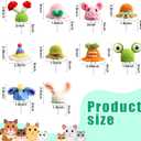 Kajaia 10 Pcs Hamster Hat Small Animals Cute Tiny Hat Mini Hand Knitted Hats for Snakes Pets Bearded Dragon Guinea Pig Bunny Costume Accessories Easter Holiday Parties(Fresh Style)