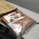 SONGMICS Mazie Collection - 43 Inches Folding Storage Ottoman Bench, Ottoman with Storage, Foot Rest Stool, Load 660 lb, Living Room, Bedroom, Entryway, Synthetic Leather, Coffee Brown ULSF070K01