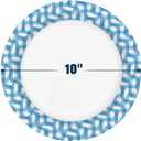 Ginkgo Paper Plates 10 inch Bulk 300 Count, Thickened Disposable Plates Large Heavy Duty Dinner Paper Plates for Holiday, Party, Picnic and Everyday Use
