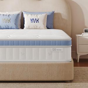 Yaak Twin Mattress 12 Inch, Hybrid Mattress in a Box Twin Size, Individual Pocket Spring Single Bed with Breathable Memory Foam, Pressure Relief, Medium Firm for Teenagers and Kids