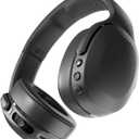 Skullcandy Crusher Evo Wireless Bluetooth Headphones with Multi-Sensory Bass, Noise Isolating Over-Ear Fit, Up to 40 Hours Battery, Microphone for iPhone Android - True Black
