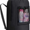 Lifewit Laundry Bag, Extra Large Laundry Backpack with Shoulder Straps and Mesh Pocket for Laundromat, Heavy Duty Laundry Bag Backpack for Dirty Clothes for College Dorm/Travel/Apartment, 120L, Black