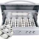 Briquette Tray Parts for RCS Grill Replacement Parts RJC32A RJC009P 26" 32" 40" Grill Parts Ceramic Briquettes Summerset Sizzler Briquette Tray Assemble BRNCOV-SIZ Sunfire 26 32 38 Heat Plates Bricks
