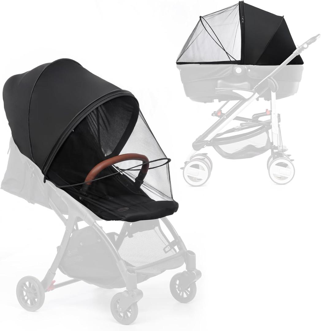 DUOMI 2-in-1 Stroller Sun Shade and Mosquito Net Cover - Universal Breathable Baby Cover With Two-Way Zipper for Extender