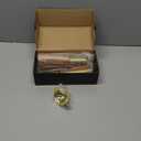 Gold Salt and Pepper Grinder Mill Set With Wood Base, Free Gold Funnel,Stainless Steel Manual Salt Shaker and Pepper Mill,Adjustable Thickness,Suitable For Kitchen (Salt & Pepper Grinder)