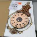 Vintage Wall Clock, Antique Decor, Battery Operated,Non Ticking European Style Metal Wall Clock, Decorative Retro,Bedroom/Living Room/Kitchen (Small)