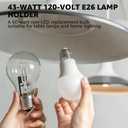 043168787963 78796 Halogen Light Bulb Replacement, A19 43W 120V Clear Halogen Bulbs, 60 Watt Equivalent, E26 Thread for Table Lamps & Home Use,2 PCS
