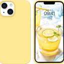 BENTOBEN Compatible with iPhone 14 Case, Liquid Silicone Gel Rubber Bumper Microfiber Lining Hard Back Shockproof Protective Phone Cover for iPhone 14 6.1",Yellow