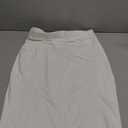 Women's Solid Color Pencil Skirt High Waisted Double Layer Hip Wrap Skirt Slim Fit Business A Line Skirt, White, M 