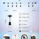 Outdoor String Lights 30FT, Patio Lights Outdoor Waterproof, Plug-in Hanging Lights with Shatterproof LED Bulbs, 2700K Warm White, E12 Connectable Lights for Porch Backyard Balcony Gazebo