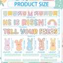 2 x Easter Bulletin Board Decorations - Bunny Egg Classroom Decorations Set Rabbit Paper Cutouts Bulletin Board Decor School Office Wall Decor Supplies
