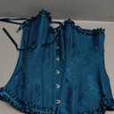 YUNAR Women's Halloween Victorian Floral Lace Bustier Overbust Corset tops for women Plus Size (Medium)