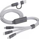 PZOZ 100W USB C & USB A Charging Cable, 3 in 1 Multi Fast Charging at The Same Time, Multiple Charger Cord with Type C[100W]/Lightning[27W]/Micro[10W] for iPhone 17 16 15 14 iPad Pro MacBook Samsung