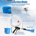 JOEJET Downstream Injector for Pressure Washer, Adjustable Chemical Injector Kit, Variable Power Washer Long Range Nozzle External Injection, 1/4 Inch Quick Connect