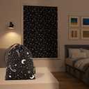 Sun Zero Lights Out Portable Travel 100% Blackout Suction Cup Curtain.                             Size  Panel, 50" x 78", Stars