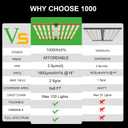 AGLEX 1000W LED Grow Lights, Full Spectrum Grow Light with UV IR, Daisy Chain Plant Bar Style Grow Light Foldable & Dimmable for Indoor Growing Commercial Hydroponic Growing Lamp 6x6ft Core Coverage