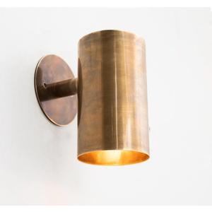 Antique Brass Wall Sconce Light Fixture  Modern Industrial Cylinder Wall Lamp for Bedroom, Living Room, Hallway, Vanity, Metal Wall Light, Up and Down Lighting (Antique Patina Brass)