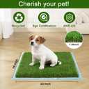 Washable Artificial Grass Pads for Dogs, 2-Pack 18x23 Inch Reusable Turf Mats, Realistic Grass for Indoor Puppy Potty Training.