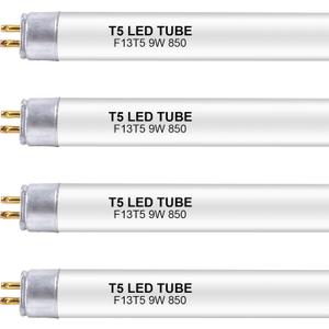 21 Inch F13T5/850 LED Replacement Bulbs, 5000K Daylight White, T5 LED 9 Watts Replace Fluorescent Bulb with LED, Replacement Tube for Counter and Cabinet Fixture, 4 Pack
