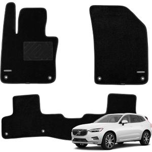 WENNEBIRD Superior Carpet Floor Mats for 2018-2026 Volvo XC60 (Not for Plug-in Hybrid), 0.6-Inch Ultra-Thick, Noise-Reducing, All-Weather Waterproof Anti-Slip 3-Pc Set