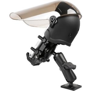 Universal Phone Mount Holder for Boat Motorcycle, with Vibration Dampener, Sun Shade, Aluminum Square Base & Medium Arm - Sunproof & Rainproof, Fits 4.7-7.2'' Smartphones