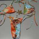 Women's 2 Piece Bikini Set Floral Boho Halter Triangle Bathing Suit Flattering Cheeky String Swimsuit 2026, Starfish XS