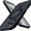 Magnetic Shockproof for iPhone 17 Case,Upgraded[Camera Protection][Compatible with Magsafe][Non-Slip][Mil-Grade Protection] Slim Anti-Yellowing Translucent Matte Phone Case for iPhone 17,Black