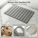 Extra Large Stone Bath Mat Made From Diatomaceous Earth, Fast Drying Non Slip Bathroom Rug for Shower, Modern Absorbent Mat with Quick Dry Surface for Bathroom Accessories