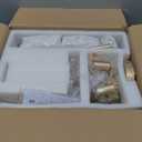 Q&S Modern Gold Crystal Chandelier Amber Crystal Pendant Light 6 Lights for Bedroom Dining Room Entryway Hallway Office Bathroom UL Listed