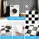 Art3d 10-Pack Heavy-Duty Peel and Stick Backsplash, 12x12 Inch Self-Adhesive Wall Tile Stick on Kitchen Countertop, Black & White