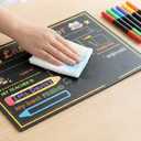 First and Last Day of School Board Double Sided 11.8 x 8.6 Inch Chalkboard Sign with 6 Liquid Chalk Markers Reusable Photo Booth Prop for Pre-K Kindergarten Primary Student Boys Girls (Wide Style)