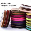 Ribbon for Crafts -Wholesale Bulk 20 Yard 3/8 5/8 1Inch Velvet Ribbon for Gift Package Wrapping Floral Design Hair Bow Clip Accessory Making Sewing Wedding Decor (Brown, 10mm)